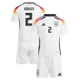 Tyskland Antonio Rudiger 2 Matchtröjor Barn Hemma Fotbollströja EURO 2024